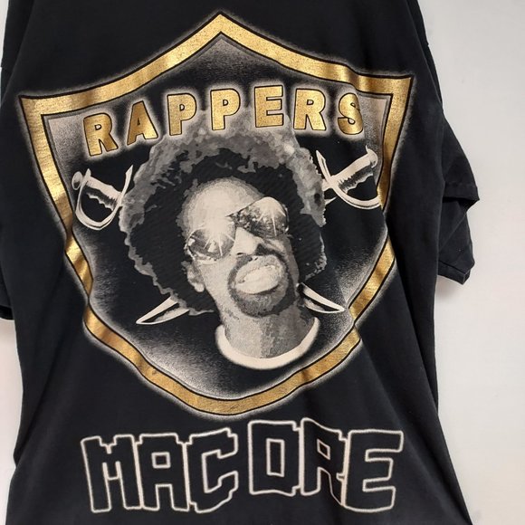 VTG MAC DRE WEST COAST HIP-HOP RAPPER OAKLAND RAIDERS T-SHIRT RARE 1 OF A KIND👀 - Picture 4 of 11